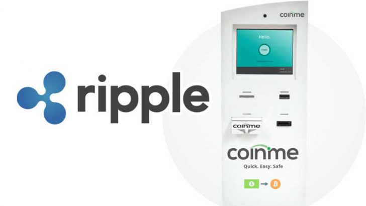仮想通貨ATMに「XRP」追加か｜Ripple投資部門、業界最大手「Coinme」に出資