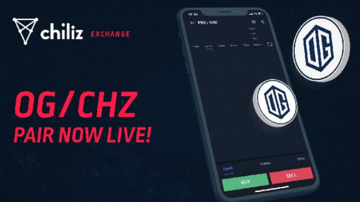 Chiliz Exchange：eスポーツチーム「OG」の公式ファントークン取扱い開始