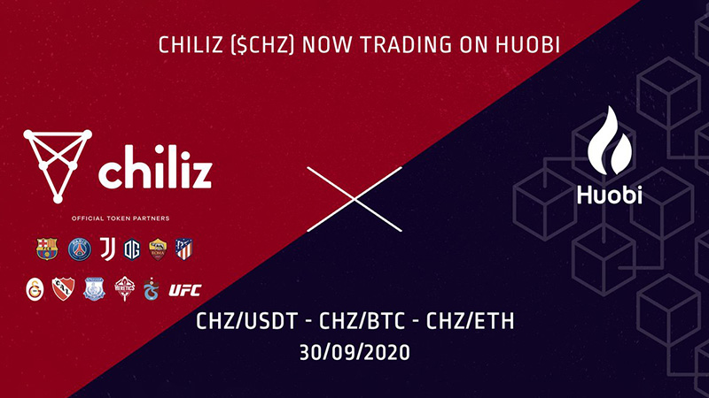 チリーズ（Chiliz/CHZ）大手暗号資産取引所「Huobi Global」に上場