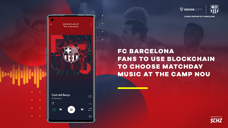 FCバルセロナ：スタジアムで流す曲「ブロックチェーン投票アプリSocios」で決定へ