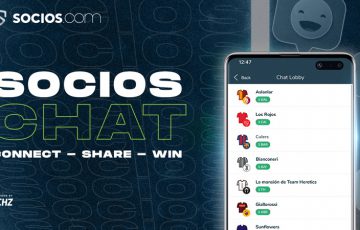 【Socios.com】ファン投票＆報酬アプリで「チャット機能」提供開始