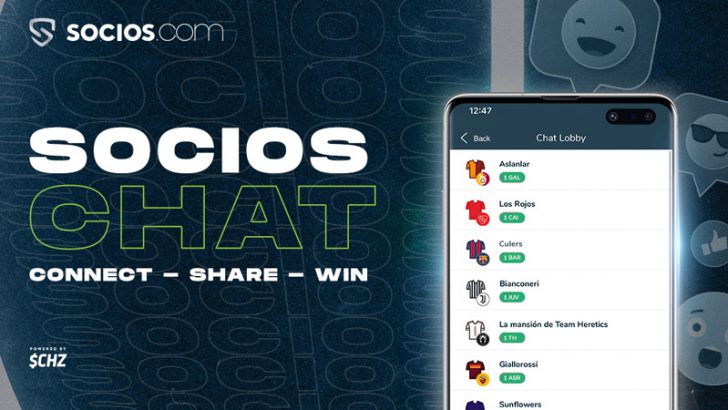 【Socios.com】ファン投票＆報酬アプリで「チャット機能」提供開始