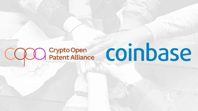 Coinbase「仮想通貨オープン特許アライアンス（COPA）」に参加