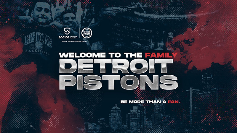 Socios.com：NBAチーム「Detroit Pistons（デトロイト・ピストンズ）」と提携