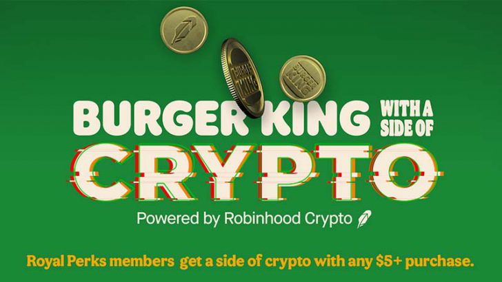 Burger King×Robinhood「仮想通貨が当たるキャンペーン」開始｜BTC・ETH・DOGEの3銘柄