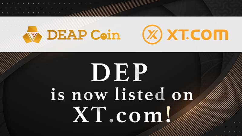ディープコイン（DEP）暗号資産取引所「XT.com」に上場｜シンガポールに初上陸