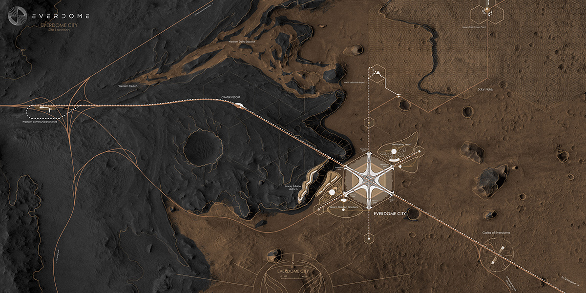 エバードームシティの周辺マップ（画像：Everdome）