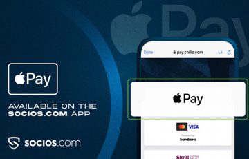 Sociosアプリ：一部地域で「Apple Pay」をサポート｜CHZ購入方法を拡充