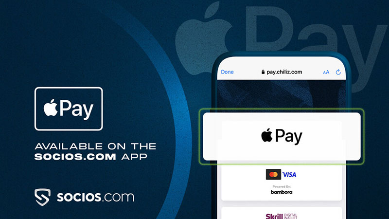 Sociosアプリ：一部地域で「Apple Pay」をサポート｜CHZ購入方法を拡充