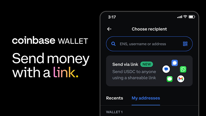 Instagram・TikTokなどで仮想通貨を簡単送金「Coinbase Wallet」が新サービス発表