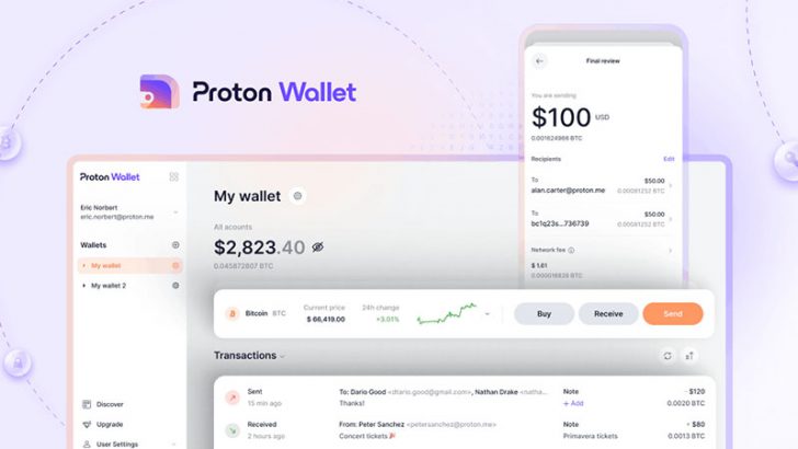 プライバシー重視のビットコインウォレット「Proton Wallet」登場｜メール送金機能も搭載