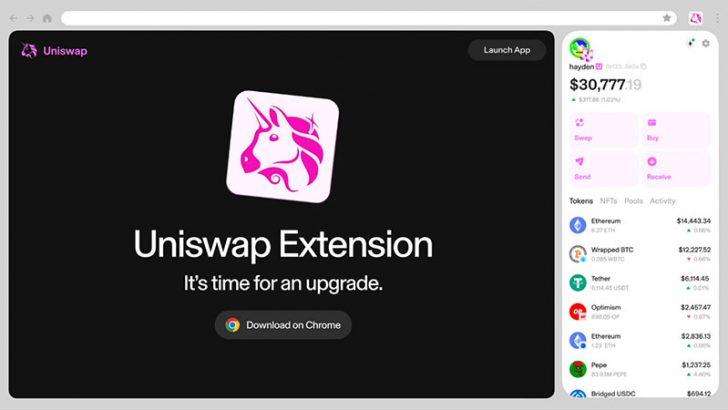 サイドバー常駐型のブラウザ拡張機能版ウォレット「Uniswap Extension」一般公開