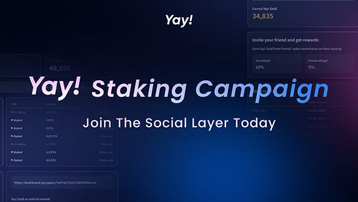 ステーキングキャンペーン＆エアドロップ実施へ｜SocialFiの「Yay!」が概要サイト公開